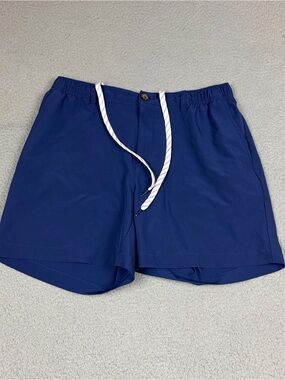 chubbies Board Shorts with White Drawstring Blue Drawstring Swim Trunks Athletic